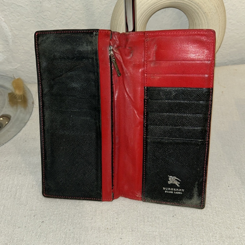 Burberry Black Leather Bifold Long Wallet - Picture 4 of 12